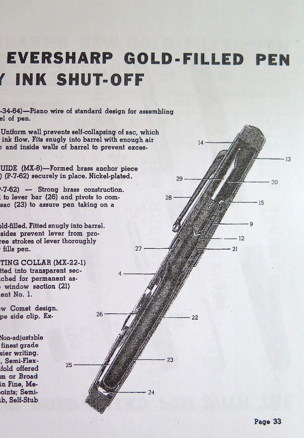 Eversharp Service Manual 1937