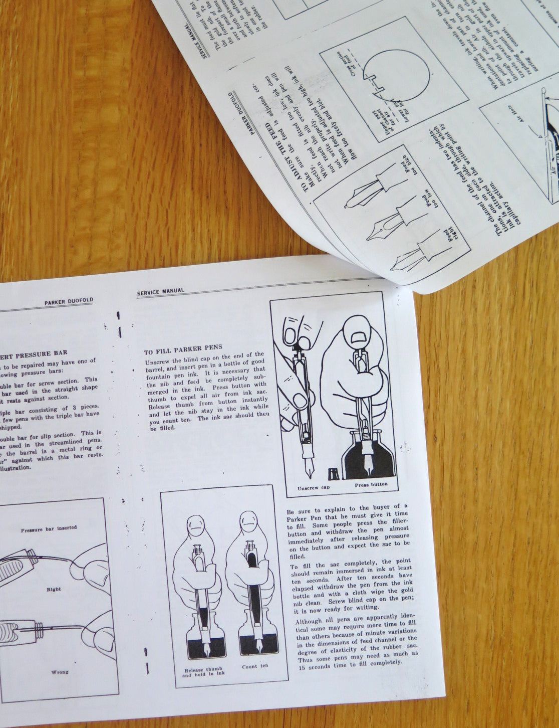 Parker Duofold Service Manual (1930s)