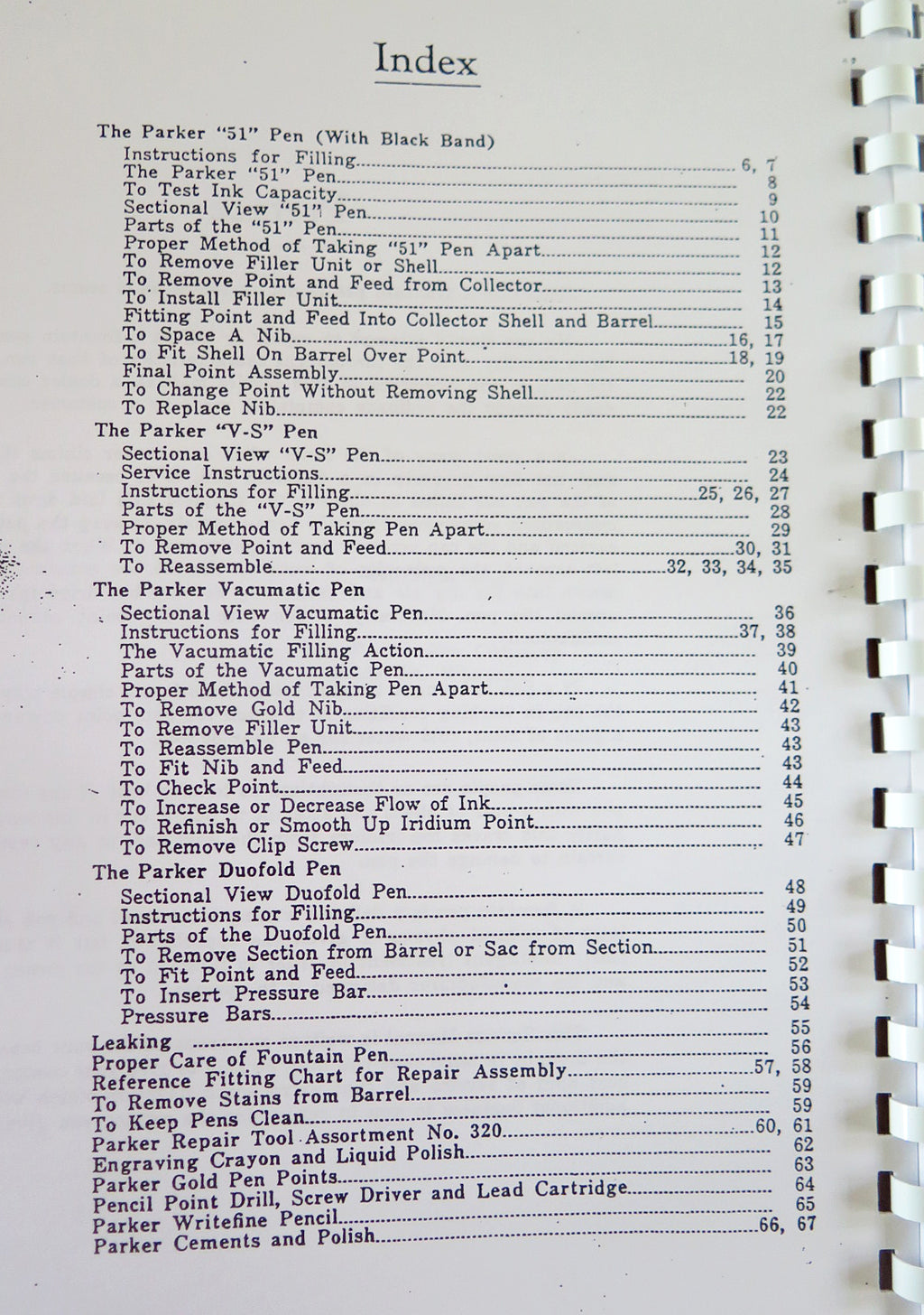 Parker Service Manual #6643 16th Edition