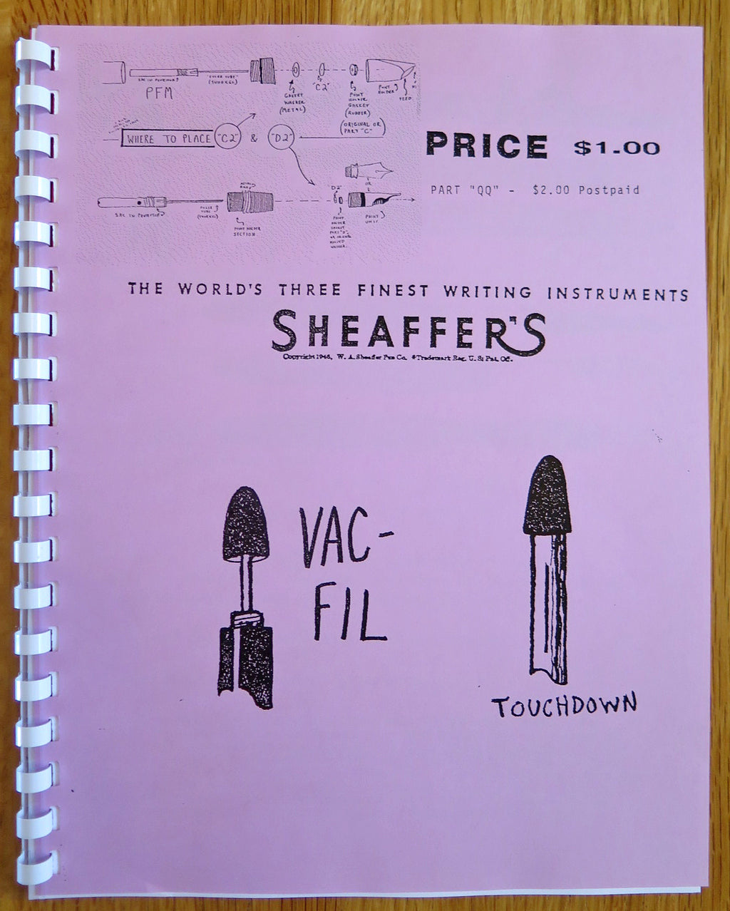 The World's Three Finest Writing Instruments Sheaffer by Father Terry
