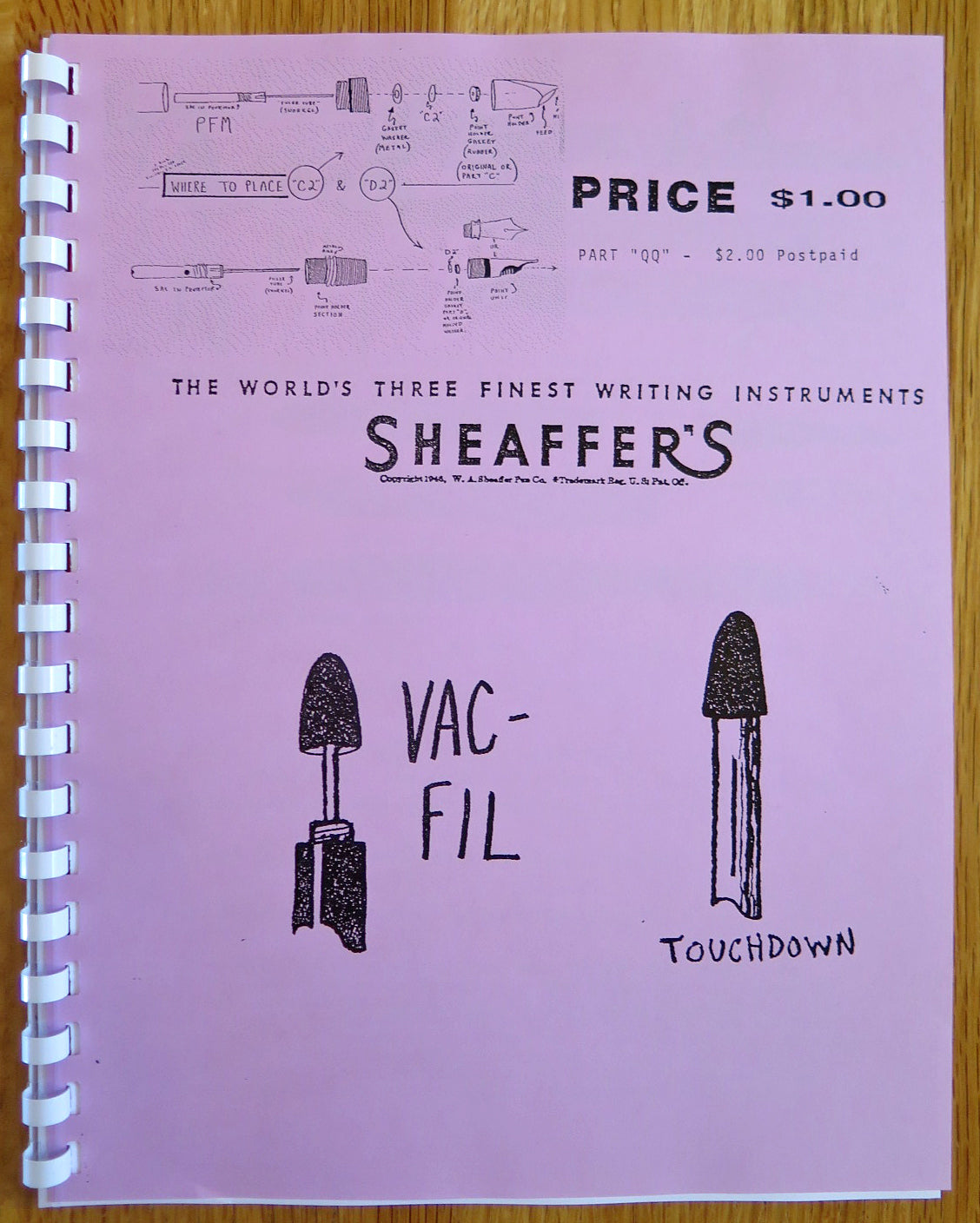 The World's Three Finest Writing Instruments Sheaffer by Father Terry