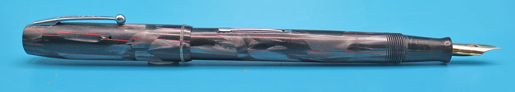 Waterman's Thorobred Fountain Pen in Grey/Black Marble with Red Veins