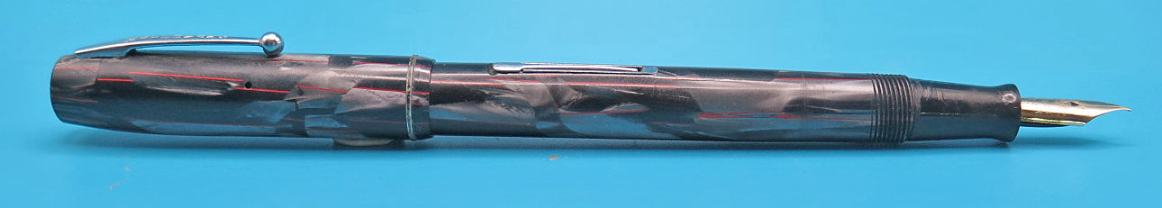 Waterman's Thorobred Fountain Pen in Grey/Black Marble with Red Veins