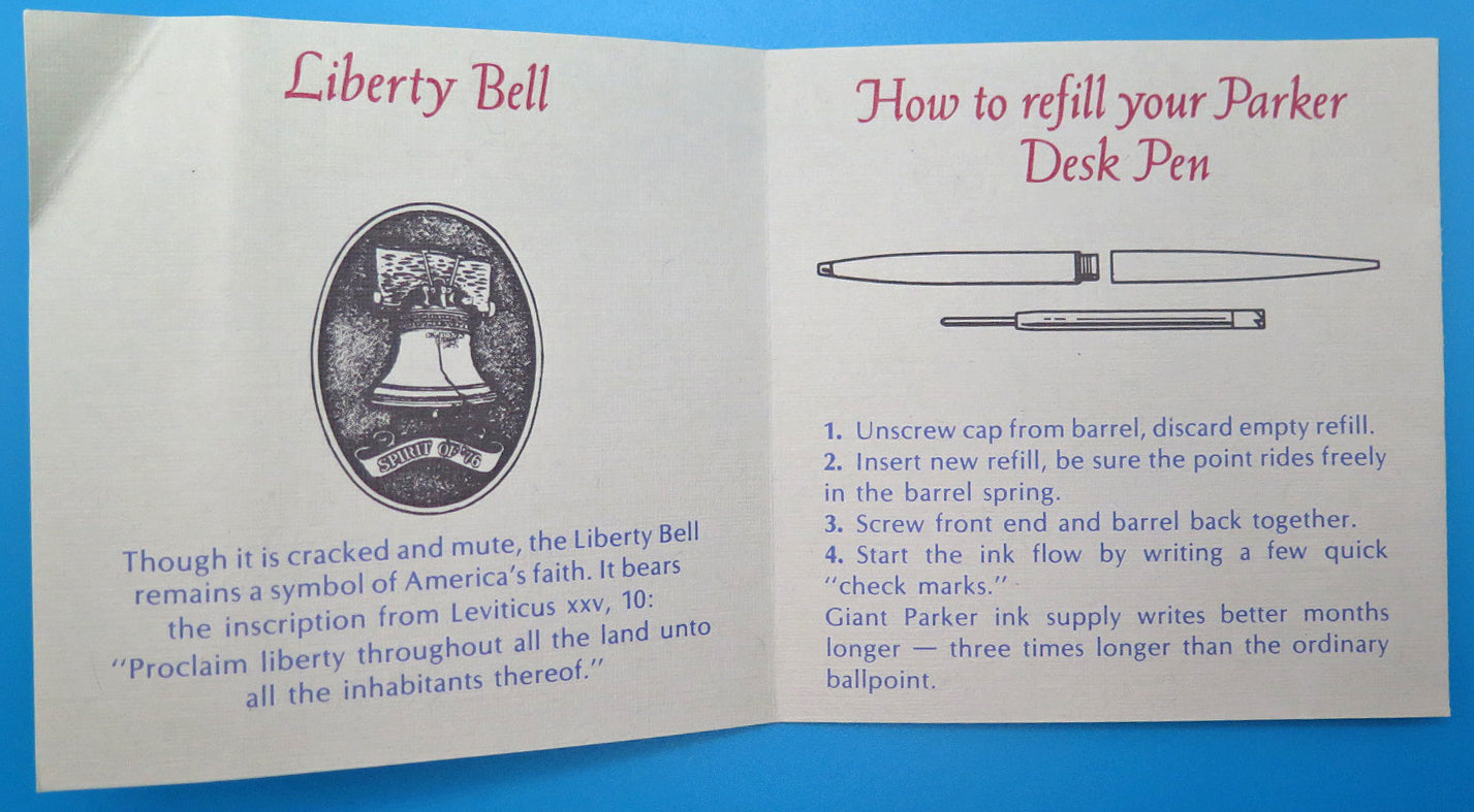 Parker Bicentennial Freedom Cube with Liberty Bell