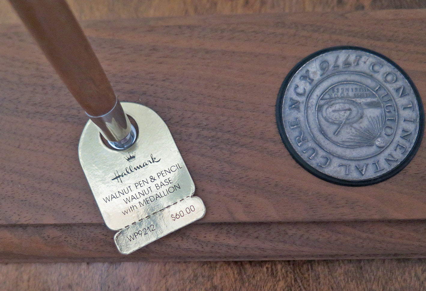 Hallmark Bicentennial Desk Set with Novelty 1776 Continental Currency Dollar
