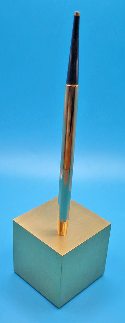 Parker Cube in Brass with Gold Parker 75 Ballpoint