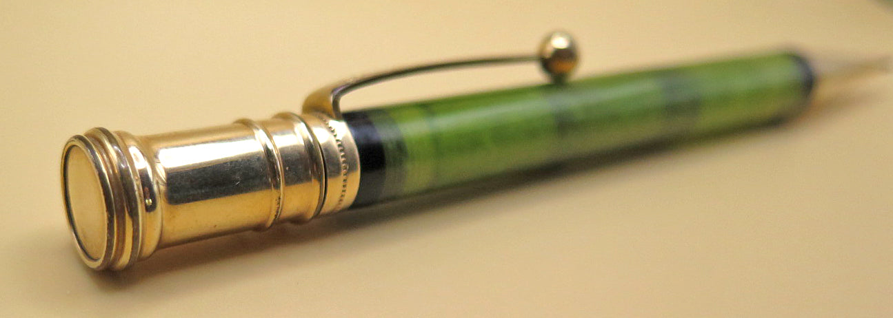 Parker Duofold Junior Flattop Pencil in Jade Green