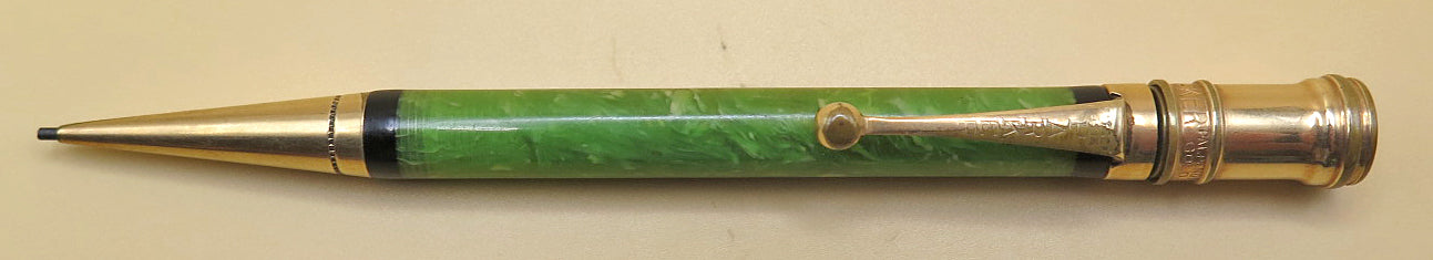 Parker Duofold Jr Flattop Pencil in Jade Green