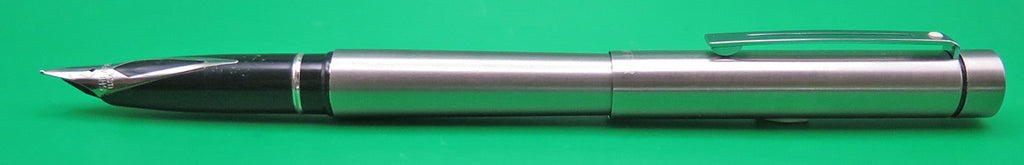 Sheaffer Targa Fountain Pen in Brushed Stainless, Medium