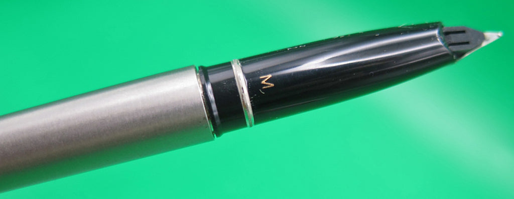 Sheaffer Targa Fountain Pen in Brushed Stainless, Medium