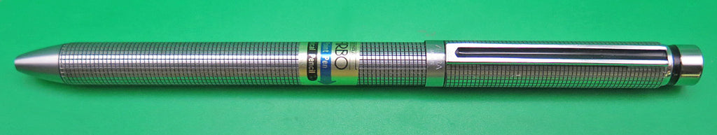 Zebra Sharbo SB-S Multi Pen-Pencil in Stainless with Engraved Square Pattern