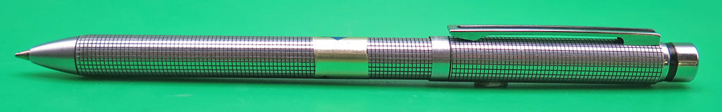 Zebra Sharbo SB-S Multi Pen-Pencil in Stainless with Engraved Square Pattern