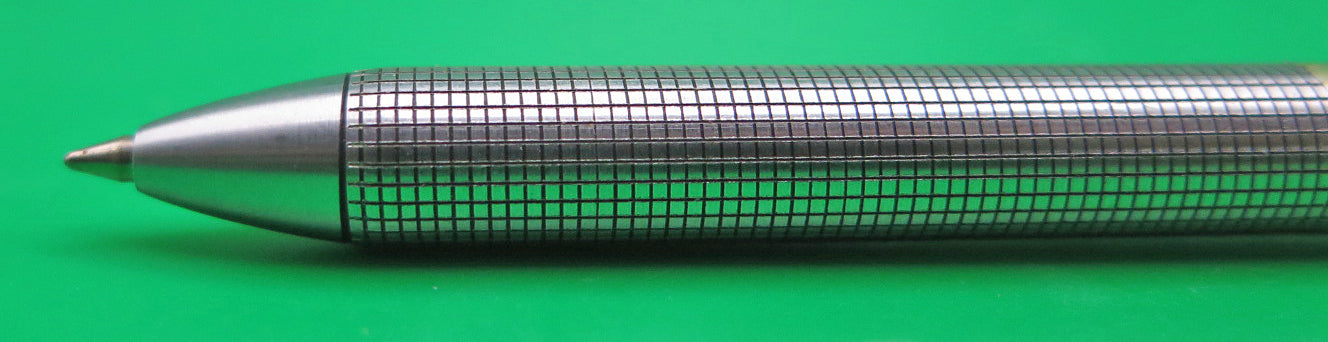 Zebra Sharbo SB-S Multi Pen-Pencil in Stainless with Engraved Square Pattern