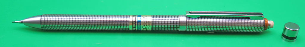 Zebra Sharbo SB-S Multi Pen-Pencil in Stainless with Engraved Square Pattern