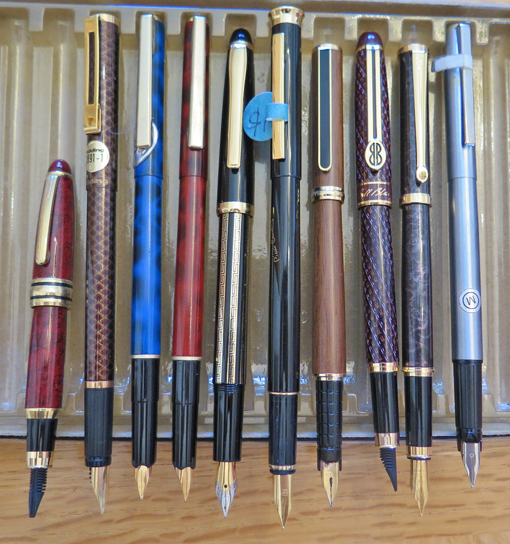 Fountain Pen Lot of 10, Various Brands
