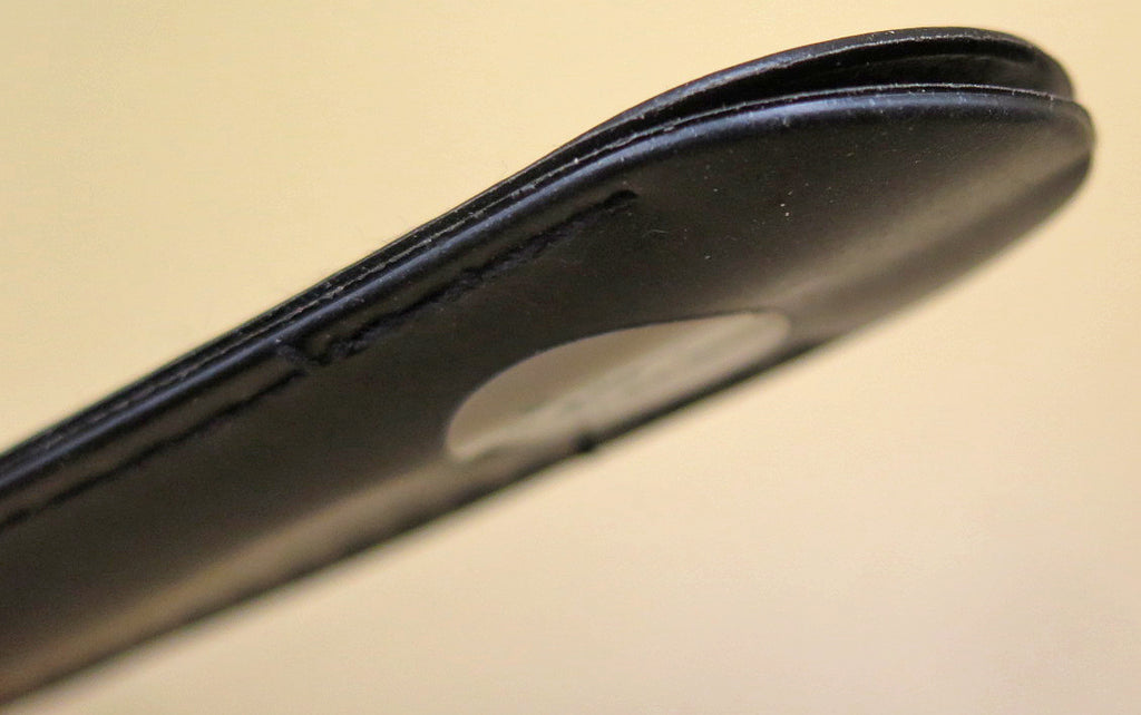 Pen Pouch in Black Leather, Made in Germany