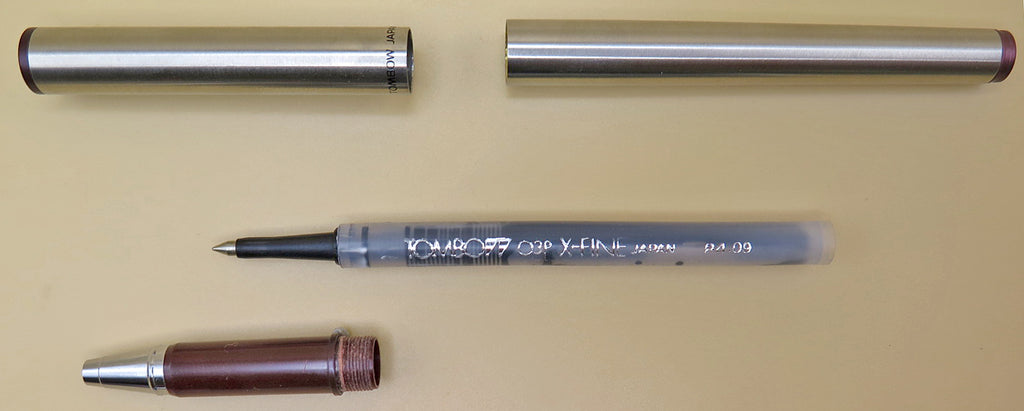 Tombow "Roll Pen" in Brushed Stainless circa 1985