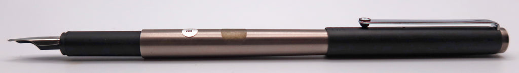 Montblanc Slim Line Fountain Pen in Stainless with Black Cap