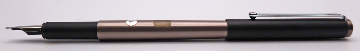 Montblanc Slim Line Fountain Pen in Stainless with Black Cap