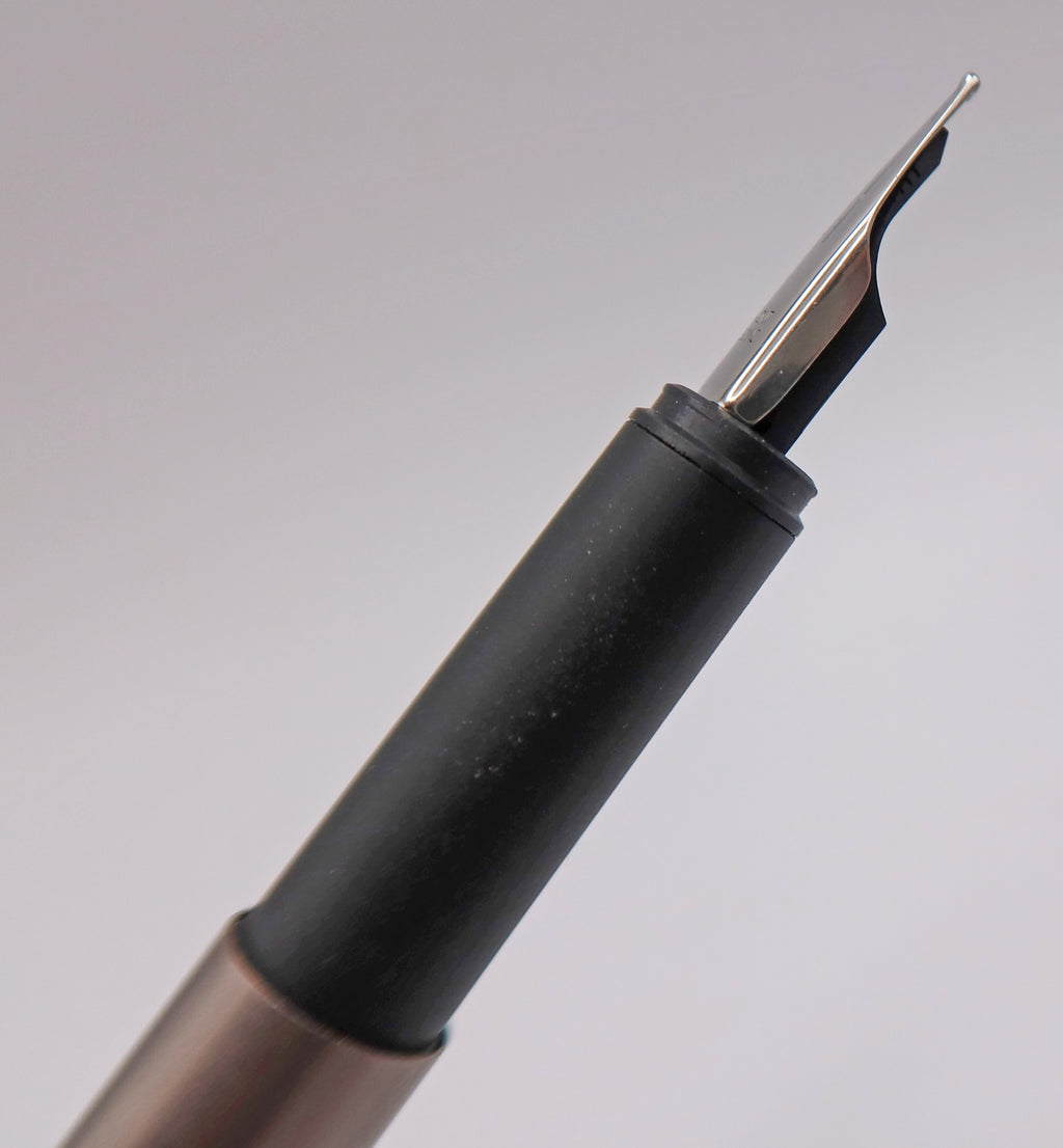 Montblanc Slim Line Fountain Pen in Stainless with Black Cap