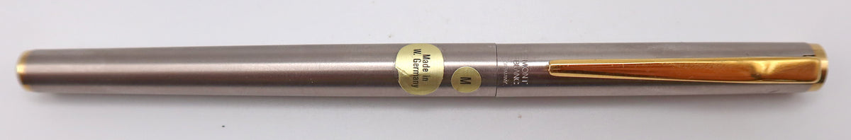 Montblanc Noblese Fountain Pen in Stainless + Gold Trim