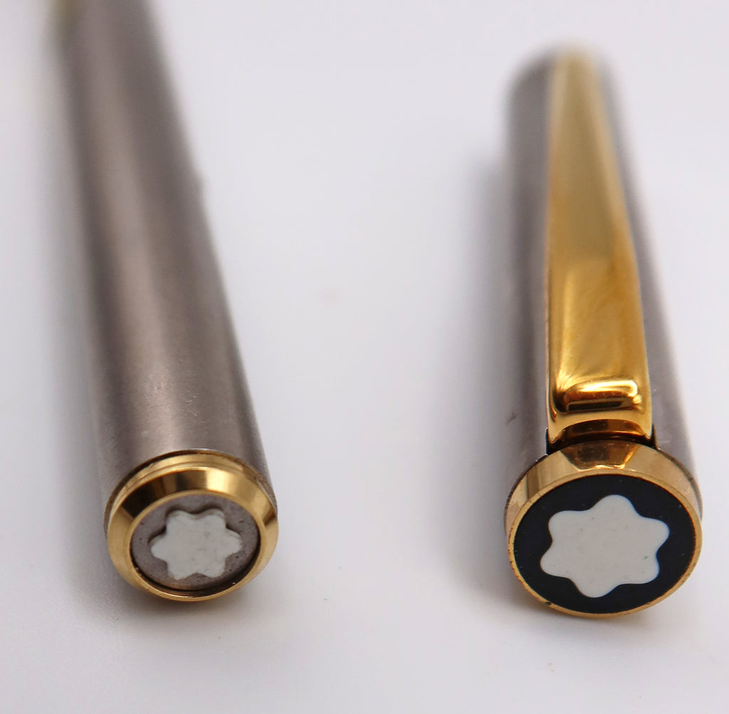 Montblanc Noblese Fountain Pen in Stainless + Gold Trim