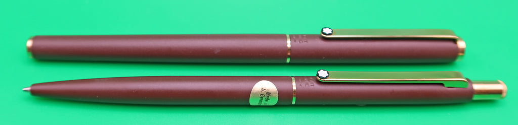 Montblanc Slim Line Set, Fountain Pen + Pencil in Matte Brown