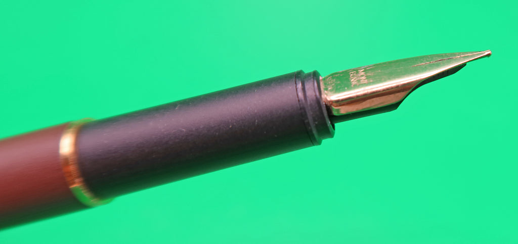 Montblanc Slim Line Set, Fountain Pen + Pencil in Matte Brown