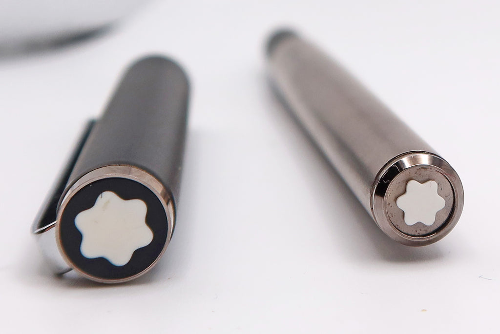 Montblanc Slim Line in Stainless with Black Cap