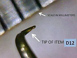 RIGHT ANGLE PICK to Remove O-Rings (Tool D12)
