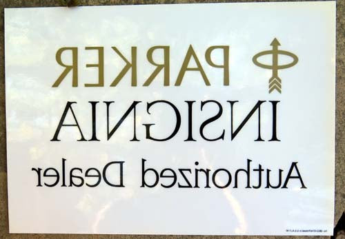 Parker Insignia Dealer's Decal