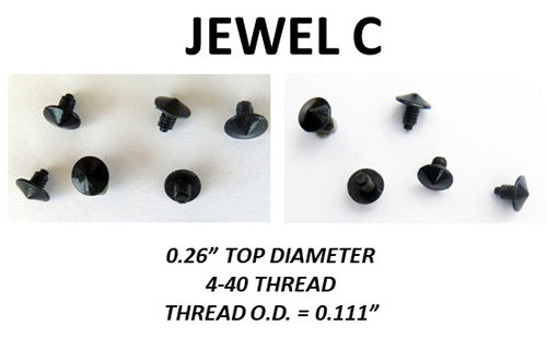 Jewels for Parker Vacumatic Caps + Blind Caps, Black
