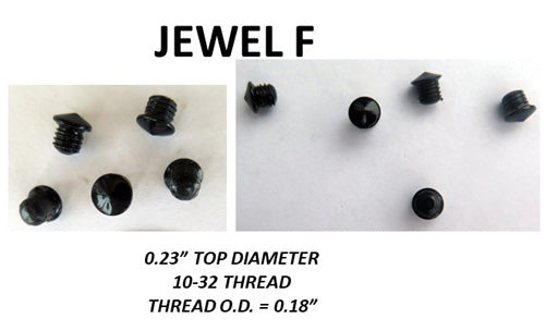 Jewels for Parker Vacumatic Caps + Blind Caps, Black