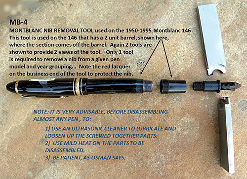 Wrenches for Montblanc Nib & Piston Removal