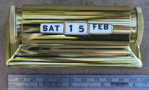 Nichols Calendar for Desk Base in Brass
