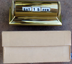 Nichols Calendar for Desk Base in Brass
