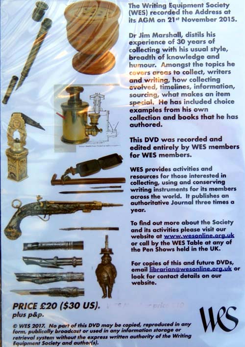 JIM MARSHALL'S DVD ON COLLECTING OLD WRITING INSTRUMENTS