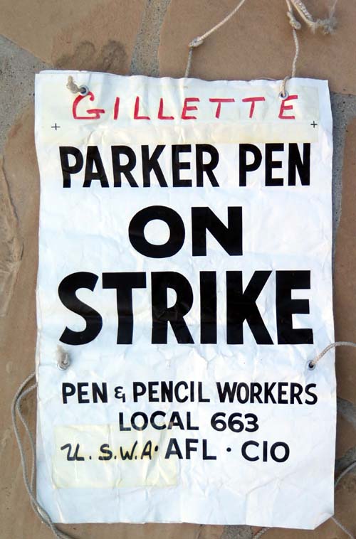 Parker Pen On Strike Wearable Sign