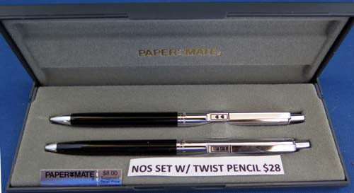 Papermate Ballpoint + Pencil Set in Black.