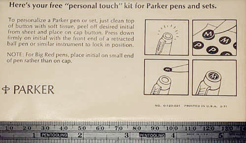 Parker Personalization Kit