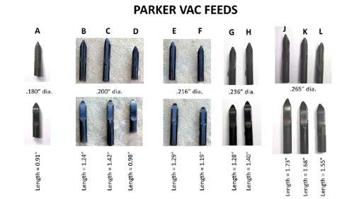 Parker Vacumtaic Feeds in Various Sizes