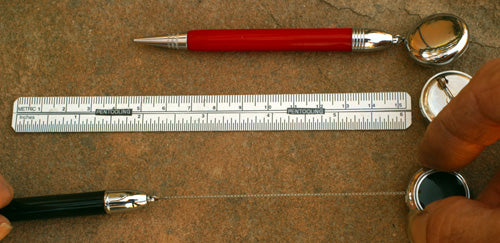 Pin-on Pencil w/ Retracting Tether