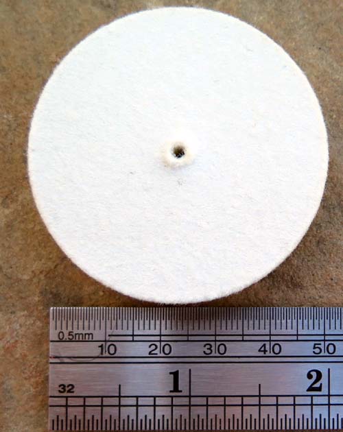 Buffing Wheel, 2 inch dia x 3/8 inch in Felt