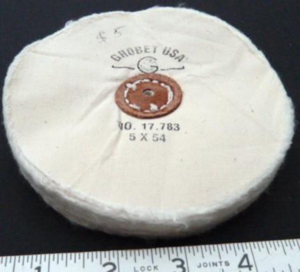 Buffing Wheel, 5 inch x 54 ply in Muslin