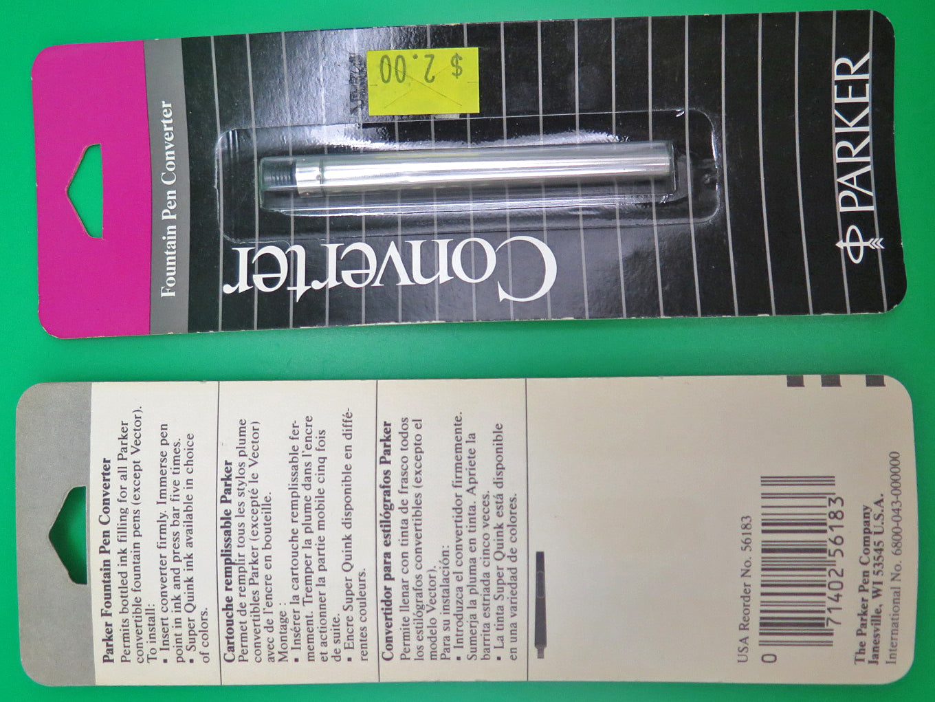 Parker Fountain Pen Squeeze Converter