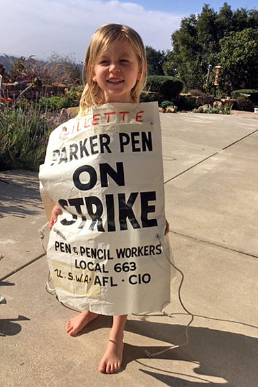 Parker Pen On Strike Wearable Sign