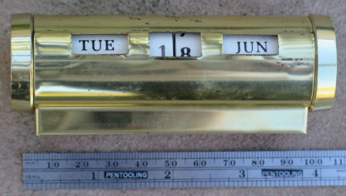 Desk Base Calendar in Brass